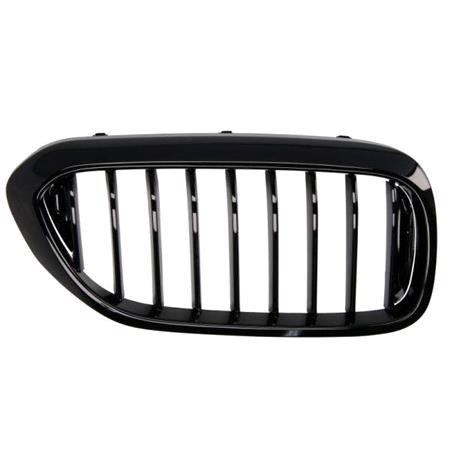 BMW 5 Series G30/31 2017 2020 RH Grille, With Gloss Black Frame, With Black Vanes, For M Sport Models