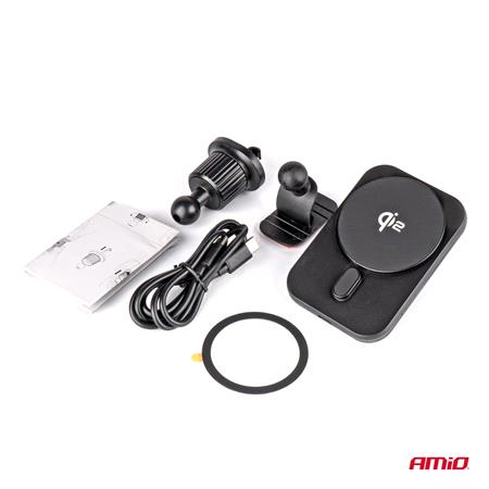 Fast Magnetic Wireless Vent or Dashboard Car Charger Qi2 15W
