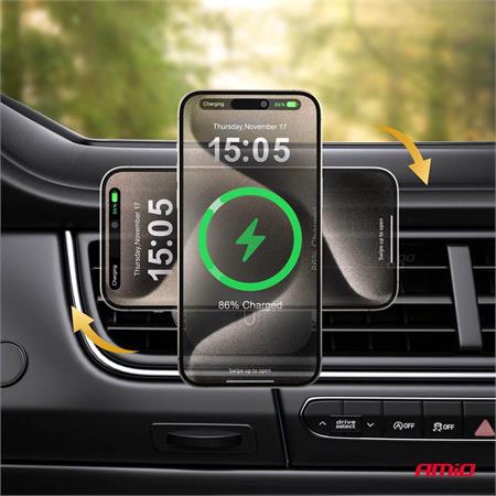 Fast Magnetic Wireless Vent or Dashboard Car Charger Qi2 15W