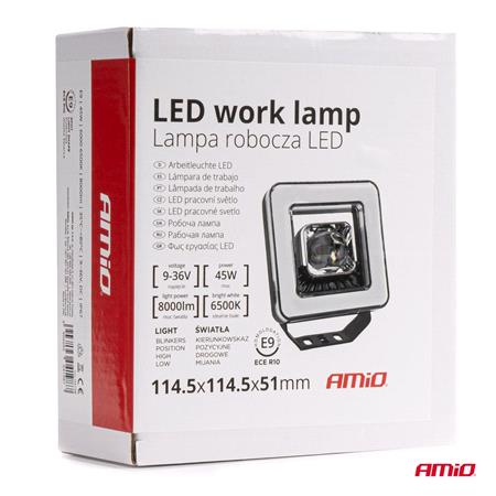 Work Lamp AWL57 45W 6500K 8000lm 9 36V