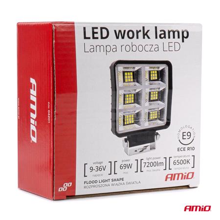 Work Lamp AWL60 69W 6500K 7200lm 9 36V