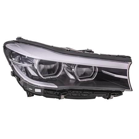 Right Headlamp (LED, Without Dynamic Bend Light, Supplied Without LED Modules, Original Equipment) for BMW 7 Series, G11, 2015 2019