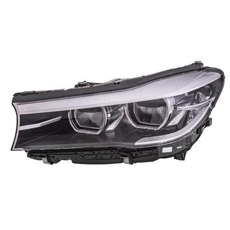 Left Headlamp (LED, Without Dynamic Bend Light, Supplied Without LED Modules, Original Equipment) for BMW 7 Series, G11, 2015 2019