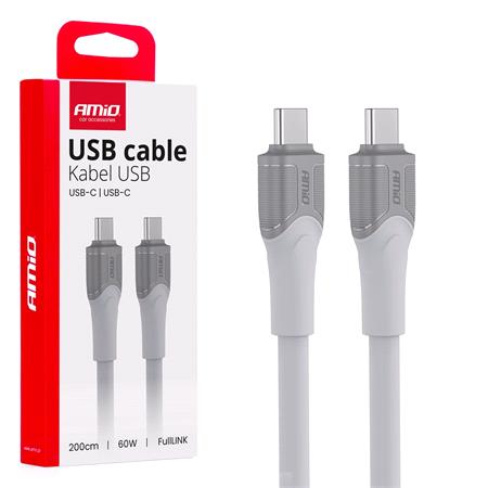 AMIO Fast Charging Cable USB C to USB C 60W   200cm