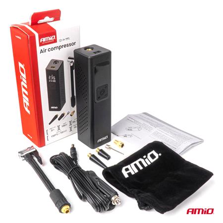 AMIO Automotive Air Compressor with LED Display, 12V, 100W