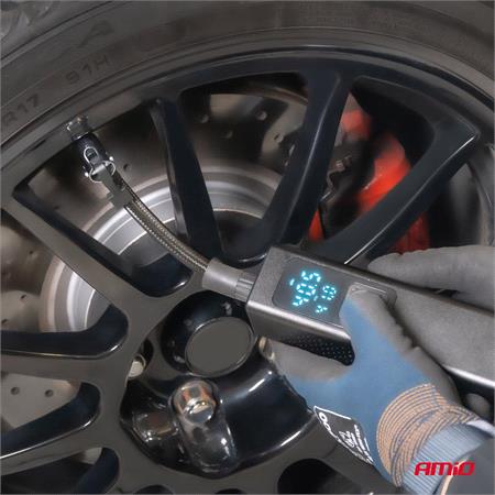 AMIO Automotive Air Compressor with LED Display, 12V, 100W