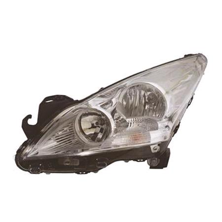 Left Headlamp (Takes H7/H7, with daytime running light, with motor for headlamp levelling) for Peugeot 3008 2009 2013