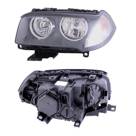 Right Headlamp (Halogen, Takes H7 / H7 Bulbs, Clear Indicator, Original Equipment) for BMW X3 2007 2011