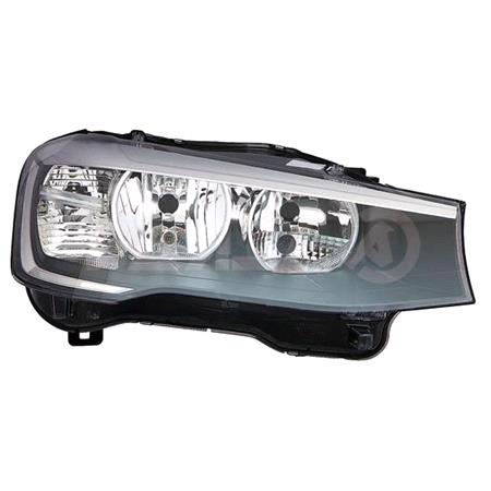 Right Headlamp (Halogen, Takes H7 / H7 Bulbs, Supplied With Motor, Original Equipment) for BMW X3 2014 2017