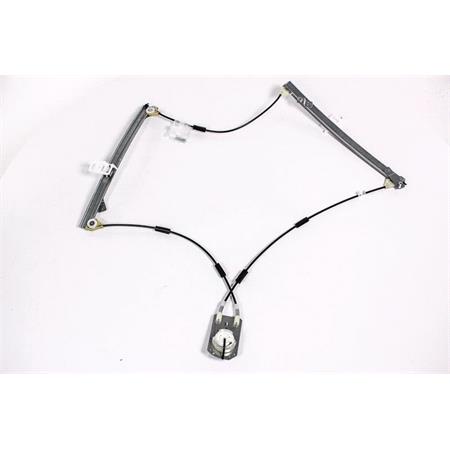 Front Left Electric Window Regulator Mechanism (without motor) for RENAULT MEGANE II Saloon (LM0/1_), 2003 2008, 4 Door Models, One Touch/AntiPinch Version, holds a motor with 6 or more pins