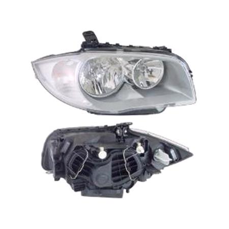 Right Headlamp (Halogen, Takes H7/H7 Bulbs, Supplied With Motor, Original Equipment) for BMW 1 Series 5 Door 2004 2007