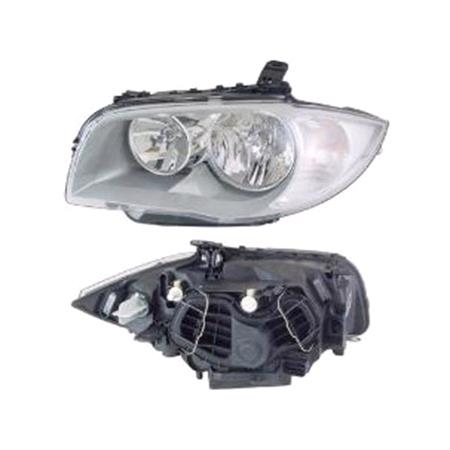 Left Headlamp (Halogen, Takes H7/H7 Bulbs, Supplied With Motor, Original Equipment) for BMW 1 Series 5 Door 2004 2007