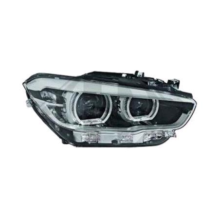 Right Headlamp (LED, Without Curve Light, With LED Daytime Running Light, Supplied Without LED Modules, Original Equipment) for BMW 1 Series 3 Door 2015 2019