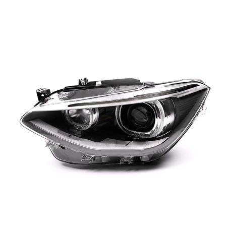 Left Headlamp (Bi Xenon, Takes D1S Bulb, With LED Daytime Running Light, Without Bending Light, With Motor, Original Equipment) for BMW 1 Series 5 Door 2012 2015