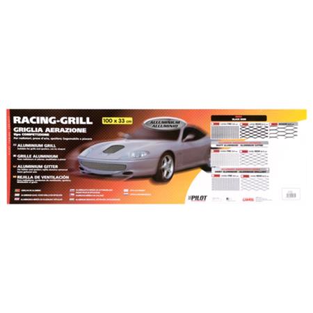 Racing Grill   Small 2x4 mm   100x33 cm   Black anodized