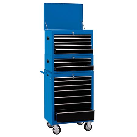 Draper 26 inch Combination Roller Cabinet and Tool Chest 15 Drawer   