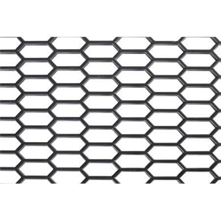 Original Look, PP ventilation grill   Large Hexagon 15x35 mm   120x40 cm   Black