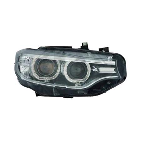 Right Headlamp (Bi Xenon, Takes D1S Bulbs, Without Bend Light, With LED Daytime Running Light, Original Equipment) for BMW 4 Series Coupe 2013 2017