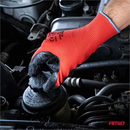 Latex Coated Safety Work Gloves Size XL    2 Pairs