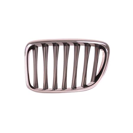 BMW X1 E84 2009 2012 LH (Passenger Side) Front Bumper Grille, Matte Black, With Chrome Surround