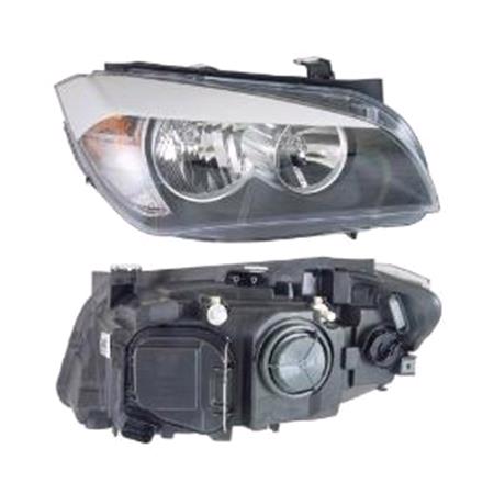 Right Headlamp (Twin Reflector, Halogen, Takes H7/H7 Bulbs, Supplied With Motor And Bulbs, Original Equipment) for BMW X1 2009 on