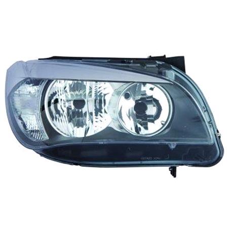 Right Headlamp (Halogen, Takes H7 / H7 Bulbs, Supplied With Bulbs & Motor, Original Equipment) for BMW X1 2012 2015