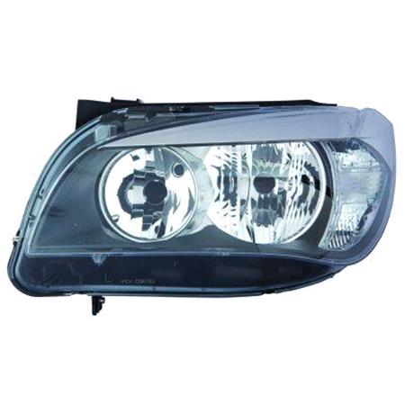 Left Headlamp (Halogen, Takes H7 / H7 Bulbs, Supplied With Bulbs & Motor, Original Equipment) for BMW X1 2012 2015