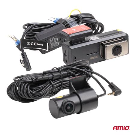 AMIO Front and Rear Dash Camera Kit 2K + 1K Full HD, WIFI, 2" LCD Screen
