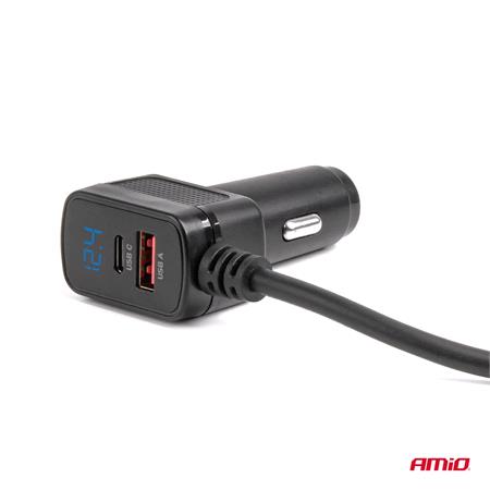 AMIO Extension Socket with Charger 3xUSB A USB C QC 3.0 PD 3.0   148W Total Power