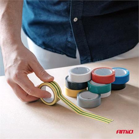 Multicolour PVC Electrical Tapes 18mm x 5.5m x 0.13mm   Pack of 10
