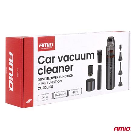 Compact Car Vacuum Cleaner and Dust Blower, 6 kPa, 50W, 150ml