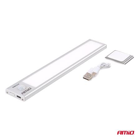 Rechargeable Magnetic LED Lamp with Motion Sensor, 1.2W, 1000mAh, 23cm