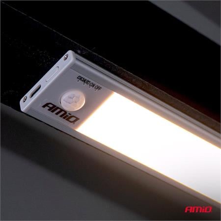 Rechargeable Magnetic LED Lamp with Motion Sensor, 2W, 1500mAh, 40cm