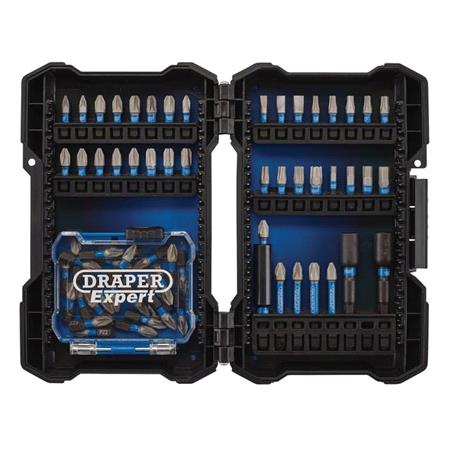 Draper Expert 04932 Impact Screwdriver Bit Set, 1/4" Hex (65 Piece)