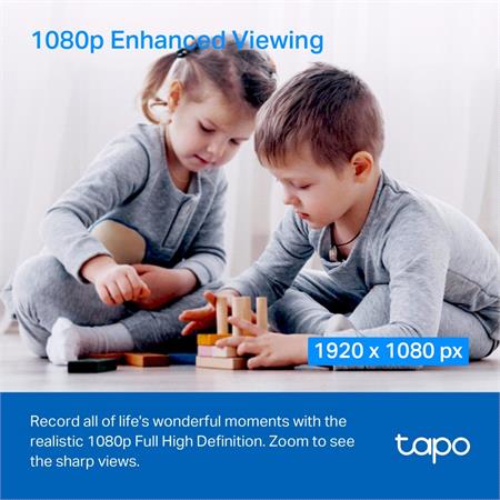 TP Link Tapo C200P2 Pan Tilt Home Security Wi Fi Camera   2 Pack