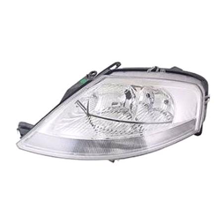 Left Headlamp (Halogen, Takes H1/H7 Bulbs, Original Equipment) for Citroen C3 2002 2009