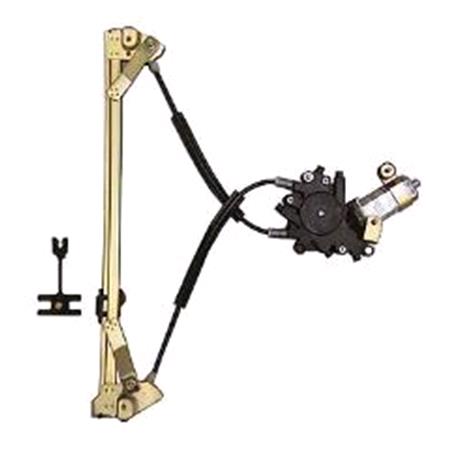 Front Left Electric Window Regulator (with motor) for Citroen ZX Estate (N), 1993 1998, 4 Door Models, WITHOUT One Touch/Antipinch, motor has 2 pins/wires