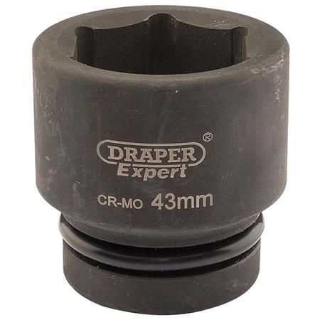 Draper Expert 05123 HI TORQ 6 Point Impact Socket, 1" Sq. Dr., 43mm