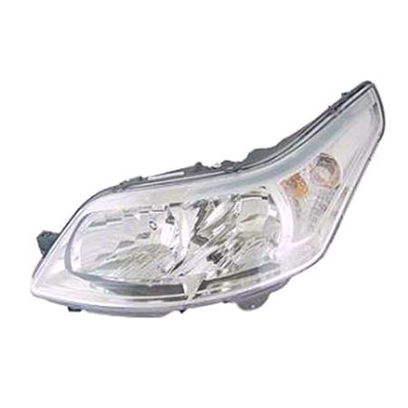 Left Headlamp (Halogen, Original Equipment) for Citroen C4 2004 on