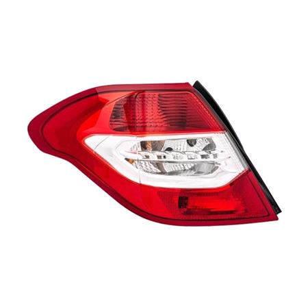 Left Rear Lamp (Outer, On Quarter Panel, Supplied With Bulbholder, Original Equipment) for Citroen C4 II Hatchback 2010 to 2014