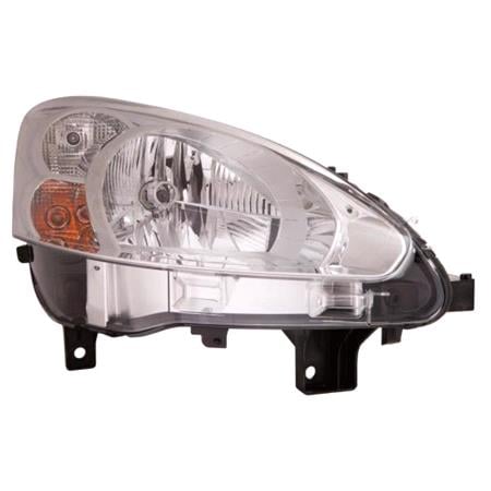 Right Headlamp (Halogen, Takes H4 Bulb, Original Equipment) for Peugeot PARTNER van 2012 on