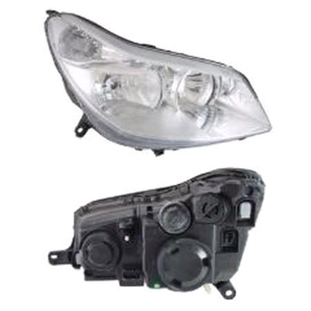 Right Headlamp (Halogen, Takes H7 / H1 Bulbs) for Citroen C5 2005 2008