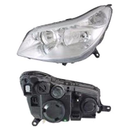 Left Headlamp (Halogen, Takes H7 / H1 Bulbs) for Citroen C5 Estate 2005 2008