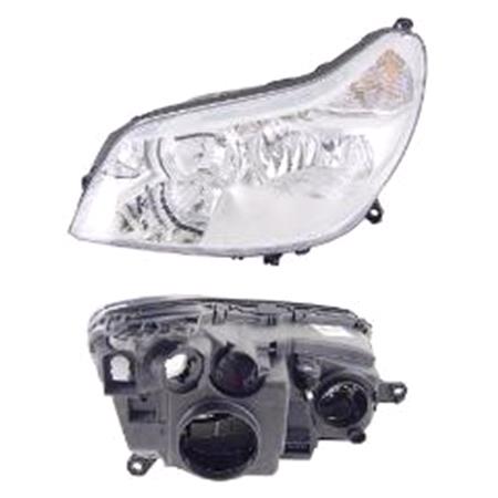 Left Headlamp (Halogen, Original Equipment) for Citroen C5 Estate 2005 2008
