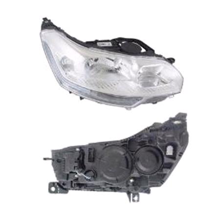 Right Headlamp (Halogen, Takes H7 / H1 / H7 Bulbs, Supplied With Motor & Bulbs, Original Equipment) for Citroen C5 2008 2010