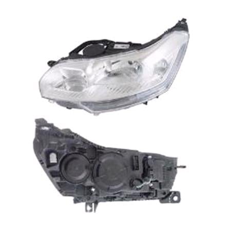 Left Headlamp (Halogen, Takes H7 / H1 / H7 Bulbs, Supplied With Motor & Bulbs, Original Equipment) for Citroen C5 2008 2010