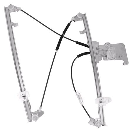 Front Right Electric Window Regulator Mechanism (without motor) for Citroen XSARA PICASSO (N68), 1999 2008, 4 Door Models, WITHOUT One Touch/Antipinch, holds a standard 2 pin/wire motor