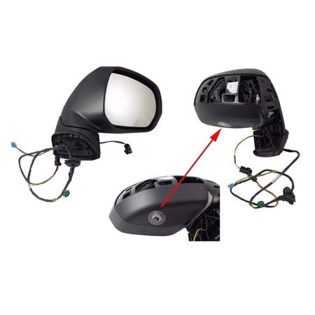 Right Wing Mirror (electric, heated, puddle lamp, without covers and indicator) for C4 Picasso, 2007 2013