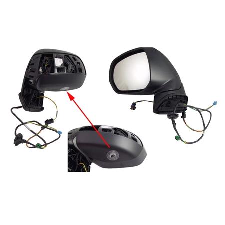 Left Wing Mirror (electric, heated, puddle lamp, without covers & indicator) for C4 Grand Picasso, 2007 2013