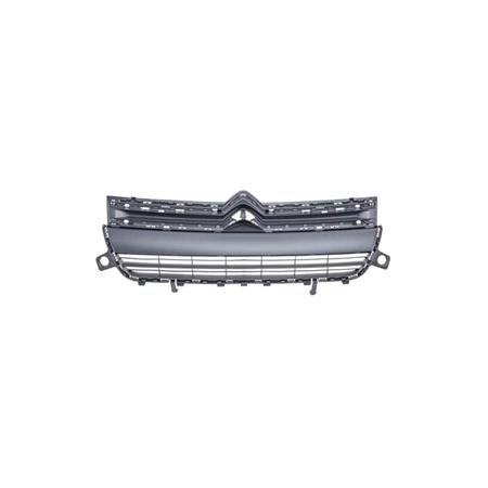 Citroen Berlingo 2015 2018 Front Bumper Grille, Matte Black, Supplied Without Trims, TuV Approved
